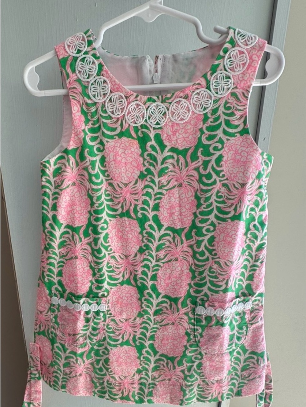 Lily Pulitzer Baby Lily Pink & Green Pineapple Print  Dress 3T